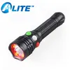 AAA or 18650 Emergency Railway White Green Red Q5 LED Signal Torch with Magnet Base