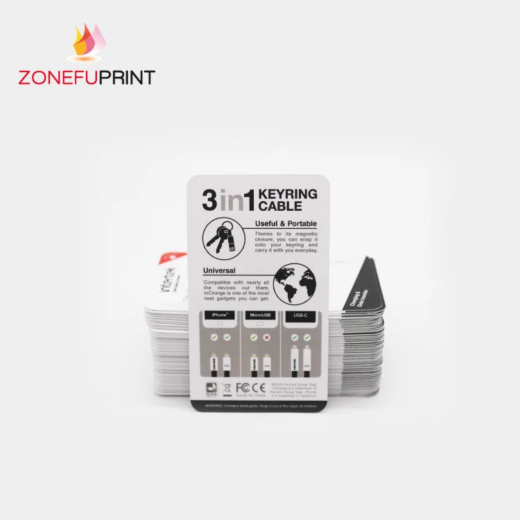 
Amazon Best Seller Business Card Printing Goods Instruction Paper Card Packaging Header Card 