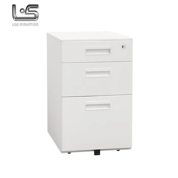 Lockable White 3 Drawer Mobile Pedestal Filing Cabinet Buy Steel
