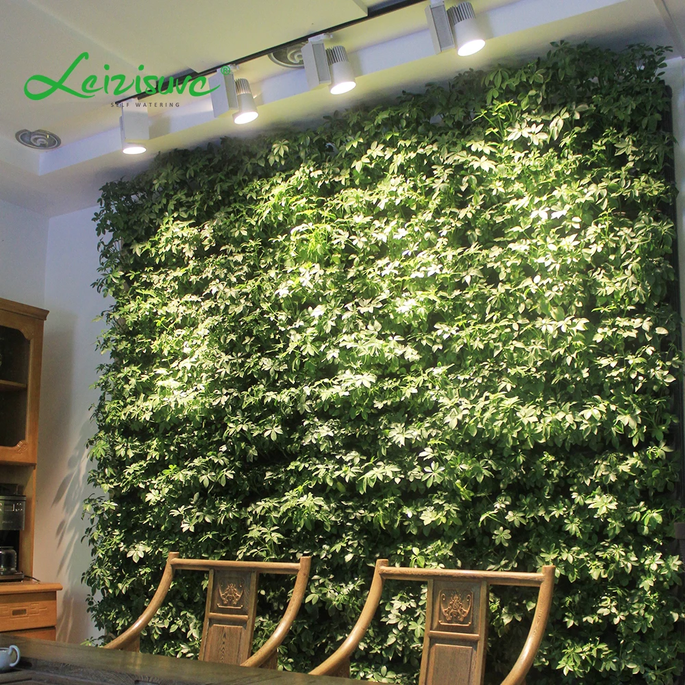 

Leizisure Wholesale Vertical Garden Green Hydroponic System Living Walls Artificial Plastic Plant Pot Planter