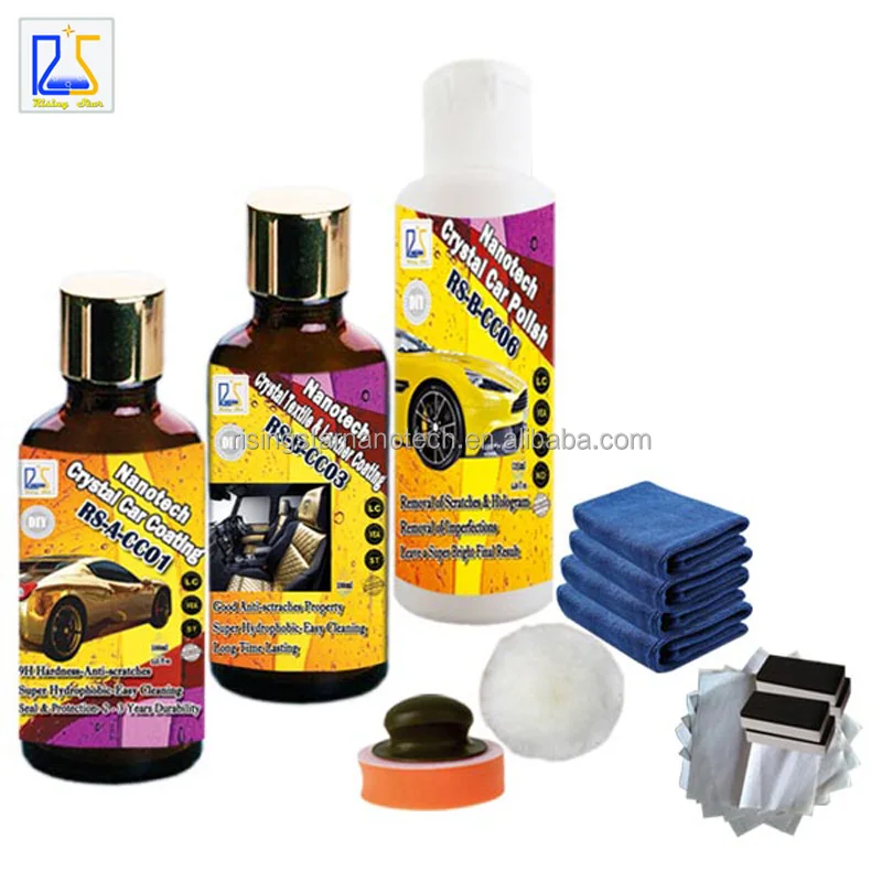 

nano water repellent coating for textile and fabric plus car polishing wax and ceramic coating 9h for car