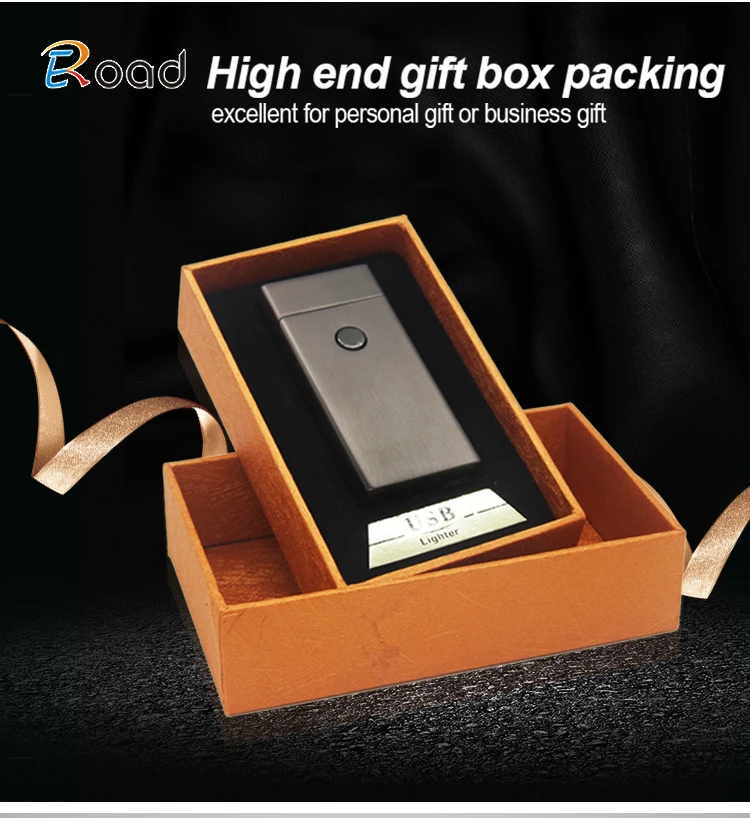 Eroad FA001 Eroad Popular Simple Cheap Custom Lighter with Logo No Minimum Metal Material USB Rechargeable