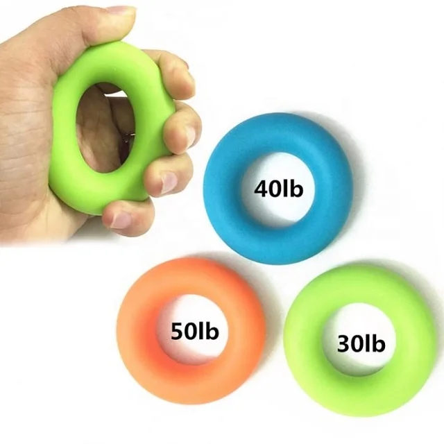 

New Design Hand Gripper Grip Silicone Ring Resistance Band Finger, Red, blue, green, black, purple or customized