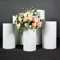 

Wholesale wedding dessert table cylinder pillar plinths white modern column flower display stand