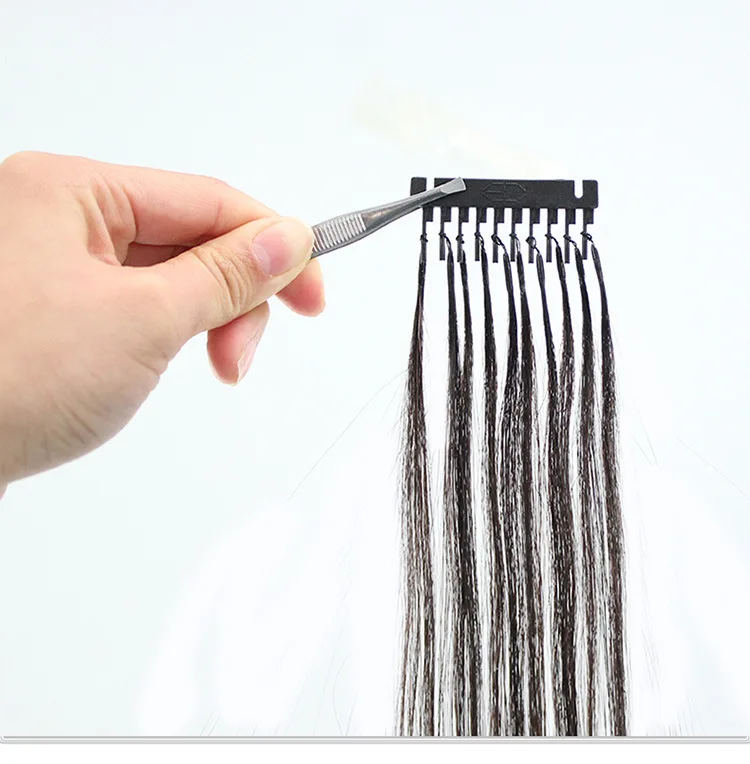 

6d Pre Bonded Remy Human Hair Extensions Real Hair Back Brown Gray Blonde Ombre Hair Extensions