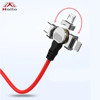 

Newest 180 Degree Free Rotation Multi-angle Unbound Charging 3 in 1 USB Magnetic Cable for Smartphone