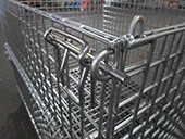Heavy Duty Industrial Metal Stackable Wire Mesh Pallet Cage Foldable Steel Mesh Box Pallet