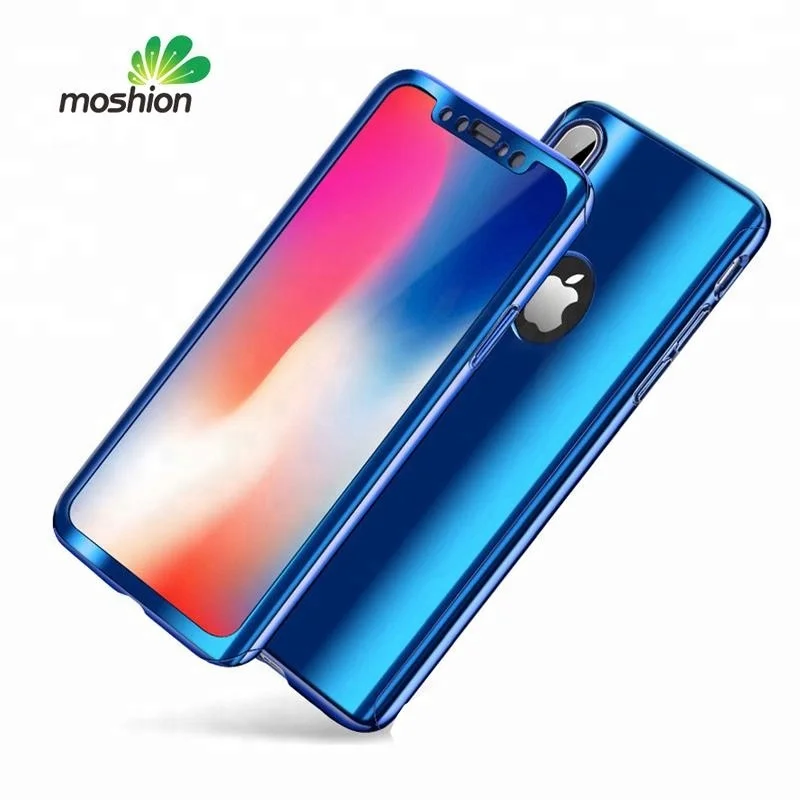 

Full Cover Mirror Plating Phone Case For iPhone X 6 6s 8 7 Plus, Blue;red;gold;rosegold;silver;black;purple