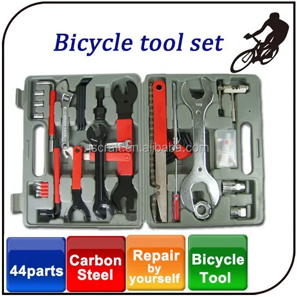 

Repair work of tyres brakes chains 44pcs carbon steel materials professional bike bicycle repair tool set
