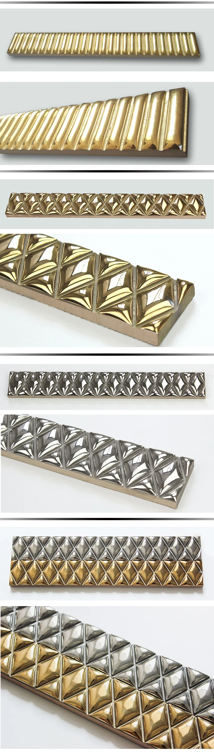 Border Design Decoration Tile Wall Art Gold Border Tile 20x600mm Buy