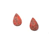 Colorful Fashion Many Shapes Leather Flower Pattern Teardrop Piece for earrings