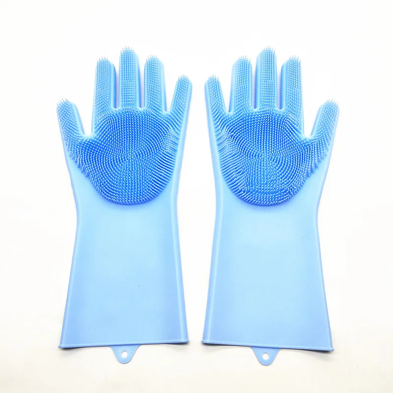 

Magic Reusable Silicone Gloves with Cleaning Scrubber, Great for dish wash, Cleaning, Pantone color for silicone gloves
