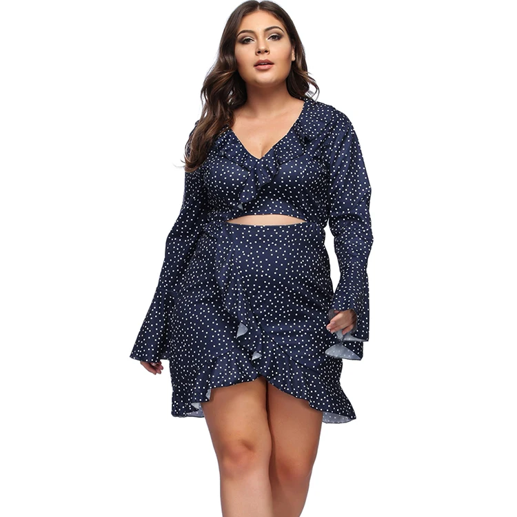 

New Design Irregular Hem Long Sleeve One Piece Hollow Out Sexy Mini Print Dress, N/a