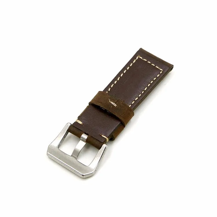 Leather watch strap genuine big buckle 22mm watch band