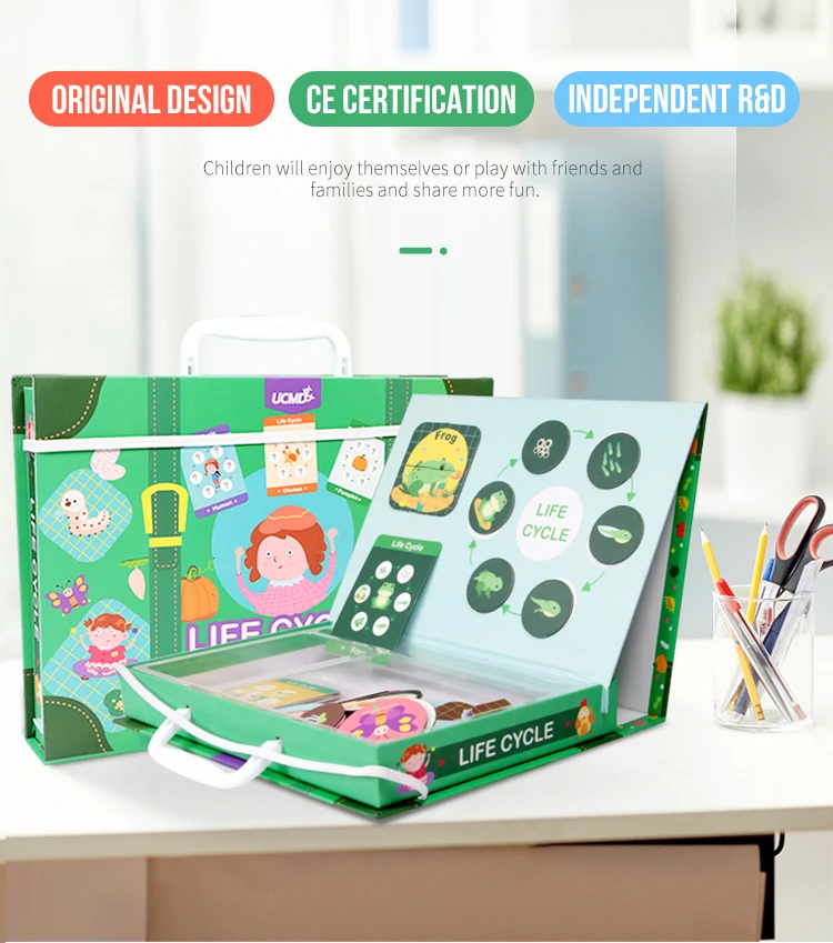 Plant and Animal Magnetic Puzzle Educational Kids Toys Life Cycle Puzzle supplier