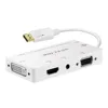 Voxlink 4 in 1 Thunderbolt Gold plated Mini DisplayPort to HDMI Audio VGA DVI Cable adapter