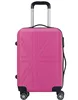 Good Design Abs Rose red Color ABS 4 Wheeled Hard Luggage Set