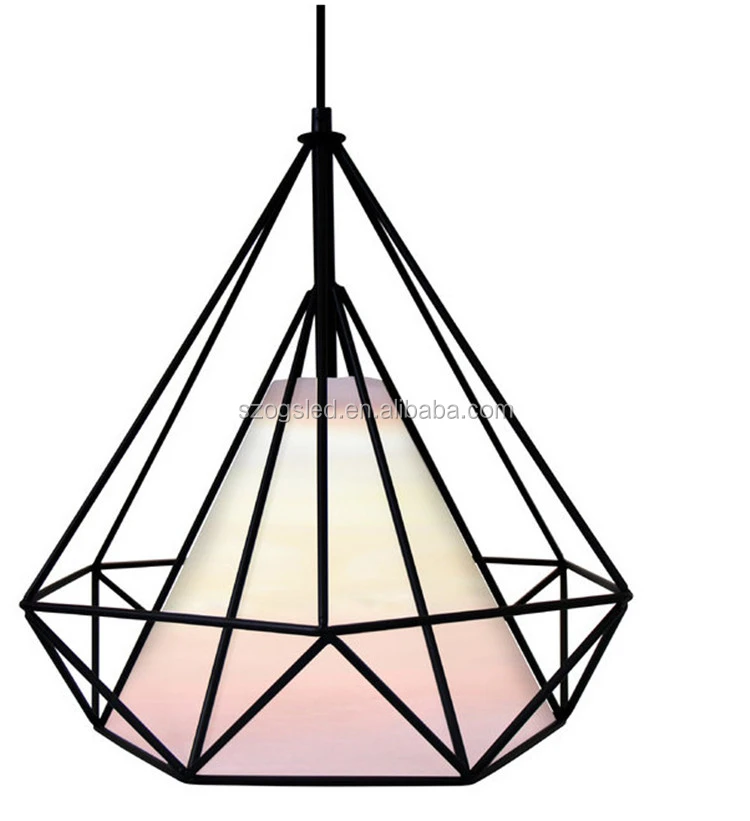 Wholesale Vintage black iron bird cage pendant light chandelier