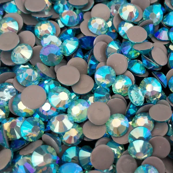 Pellosa Shiny Hot Fix Rhinestones Mine Gold Shadow 16 Cutting Facets