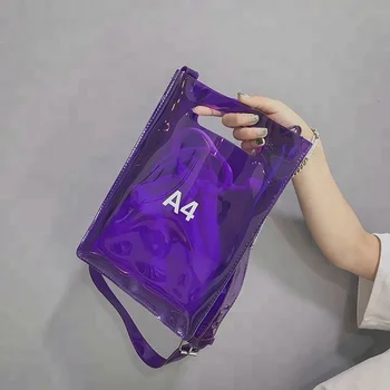 High Quality Transparent Pvc Tote Bags With Outside Pocket See High Quality Transparent Pvc Tote Bags With Outside Pocket See Through Plastic Beach Handbag