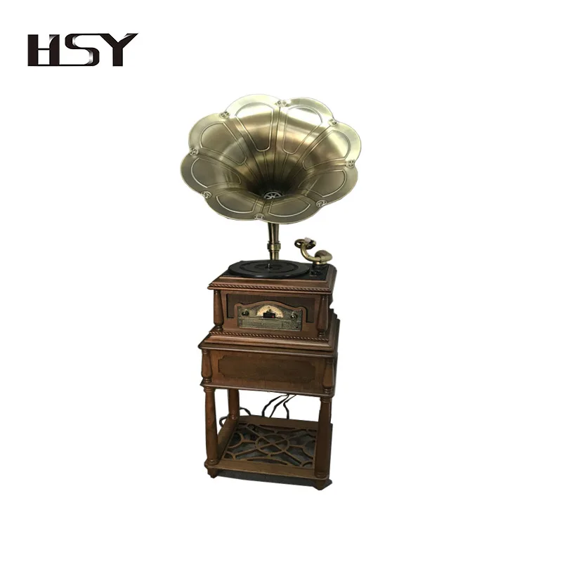 
Best quality Retro Wood Bluetooth Turntable Phonograph with USB 