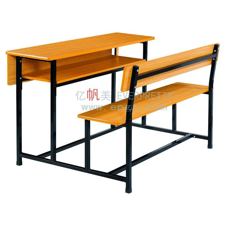 
School study desk and chair/university Student desk and bench/college school table and chair set,School furniture  (1190464623)