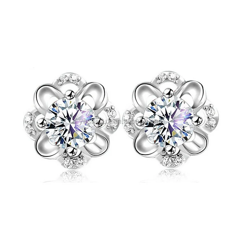 

925 silver pure silver earring cubic zirconia CZ cute earring stud
