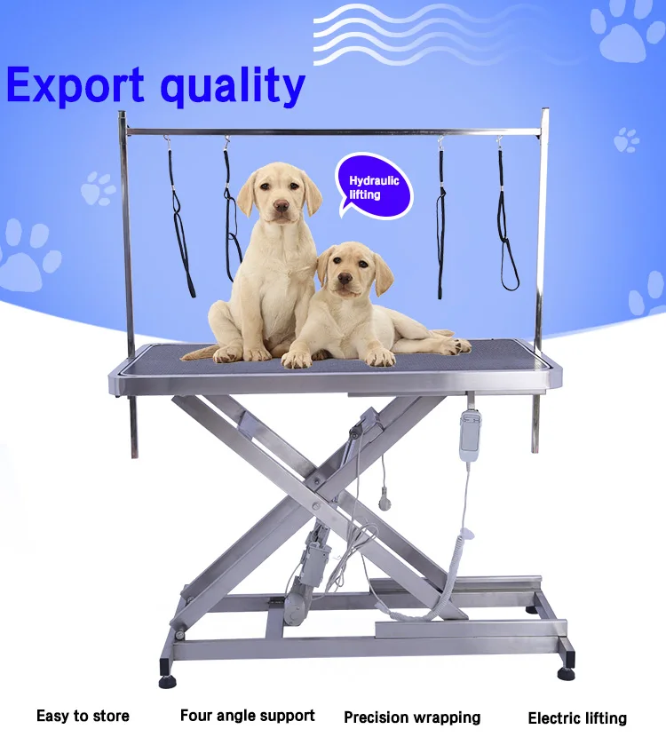 Electric Lifting Adjustable Height Dog Grooming Table with Gantry