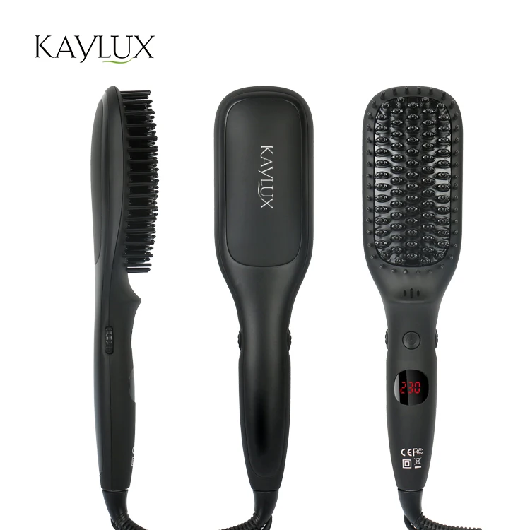 

Hair Straightener Brush, Ionic Straightening Comb with Anti-Scald, Customized