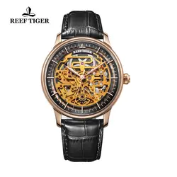 Reef Tiger/RT Automatic Watches For Men Rose Gold 
