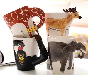Image of Decorative 3D Animal Design Ceramic Coffee Mugs/Animal Novelty Tea Cups