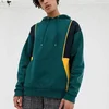 OEM custom made mens oversized hoodie in green with colour blocking