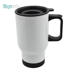 Image of Blank sublimation travel mug stainless steel coffee mug with lid wholesale