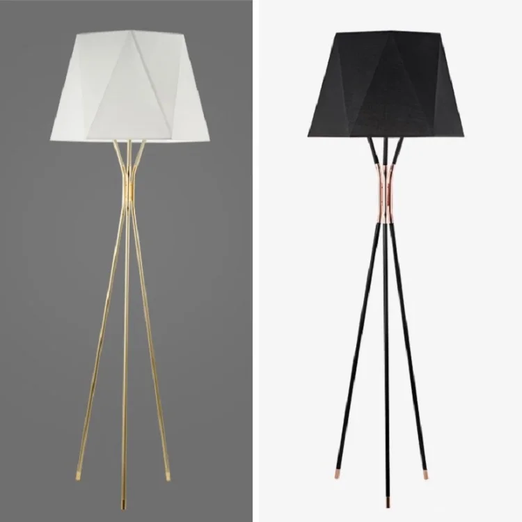 Luxury modern rose gold geometric conical decorative designer floor lamp for  hotel living room