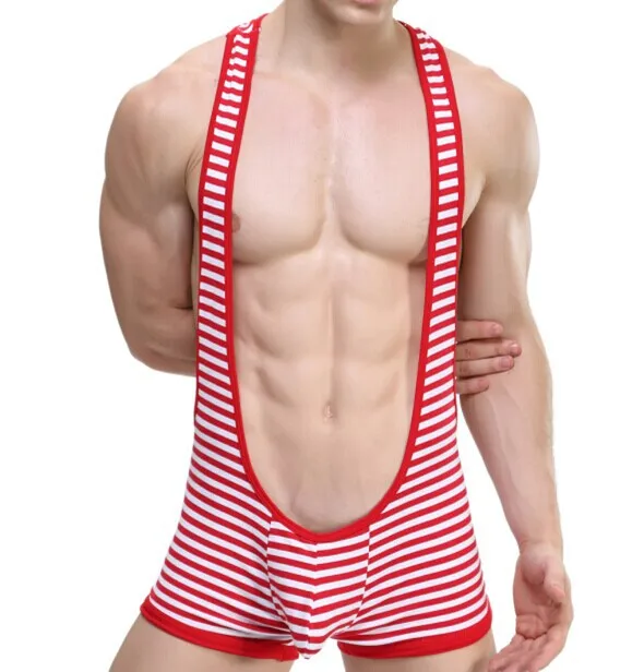 F plus R Mens Faux Leather Jockstrap Bodywear Wrestling Singlet Outfits