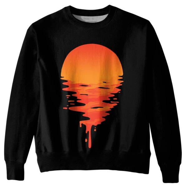 

classic mens fleece sweater mens melting susent print crewneck sweater