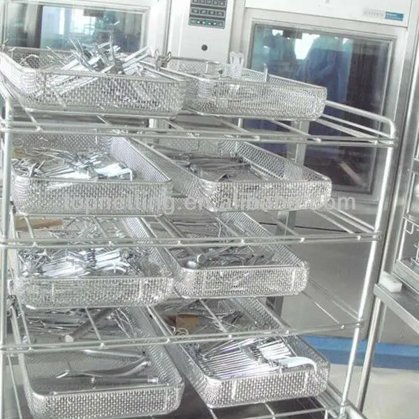 Medical Instrument Cleaning Baskets Stainless Steel Instrument Basket