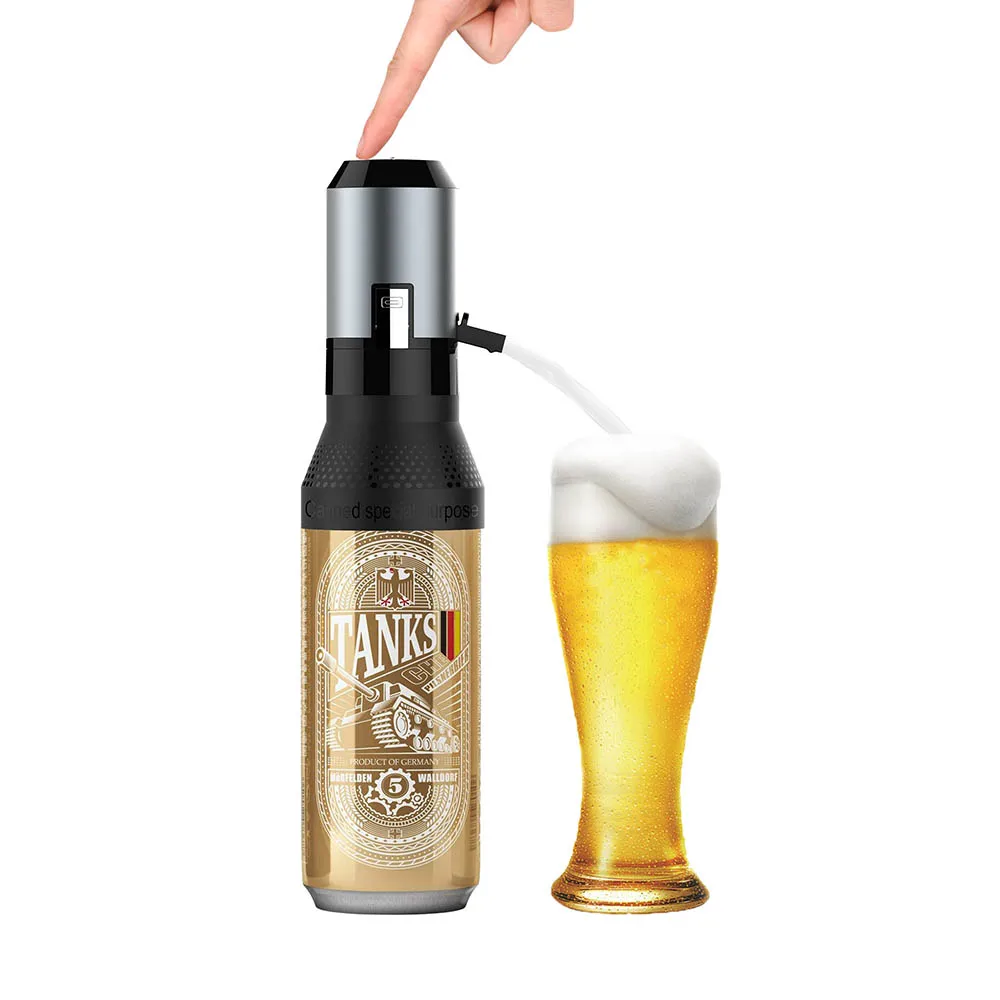 

product ideas 2019 ultrasonic beer server beer promotional gift suitable for any height canned beer, Sliver;gold