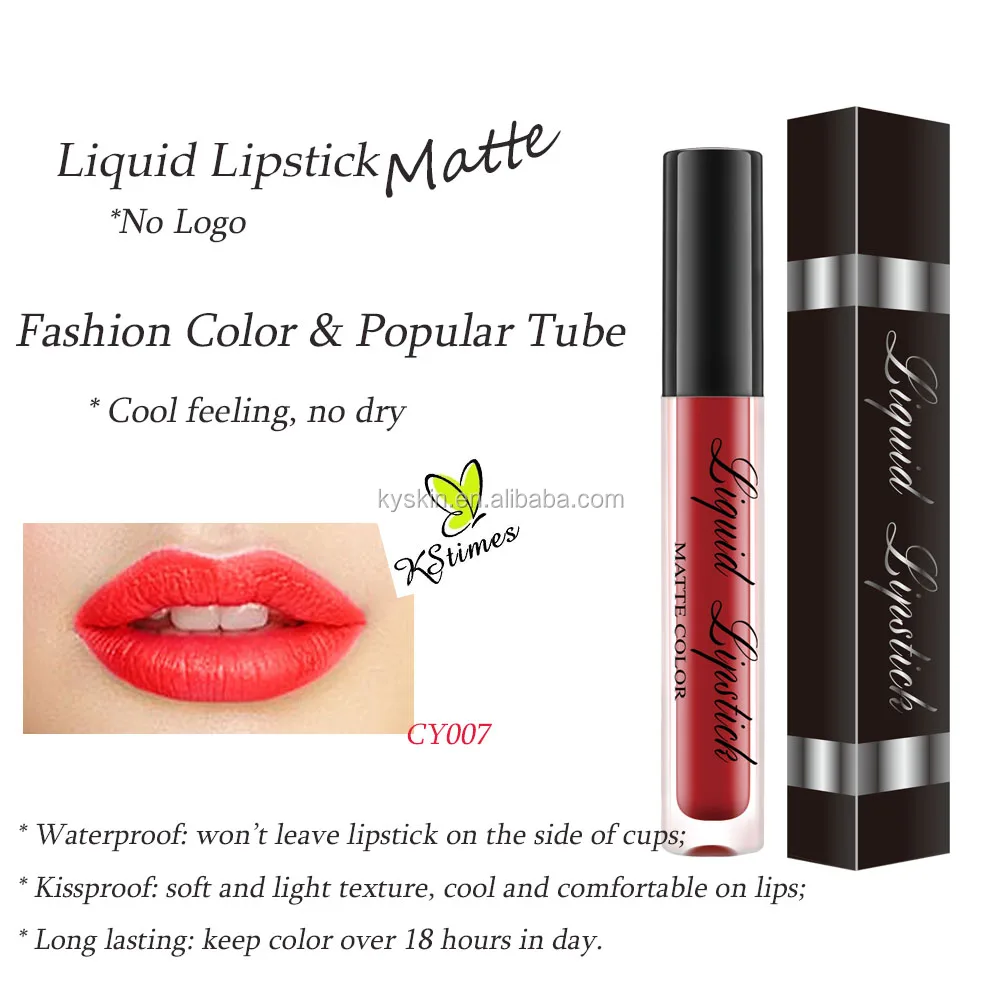 

Keep Color 18 Hours Waterproof Long Lasting Private Label Wholesale Korean Beauty Cosmetics Makeup Matte Liquid Lipstick, 7 colors for option in stock;and custom your own color