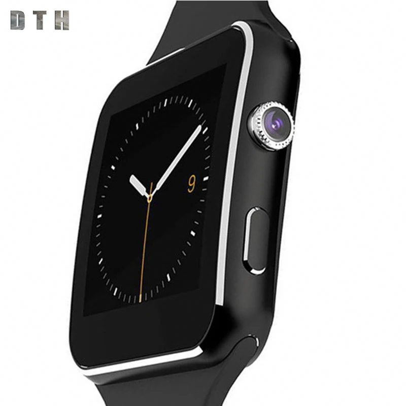 

2019 HOT sale sport bluetooth fitness tracker calling phone X6 Android Smart Watch, Black / white