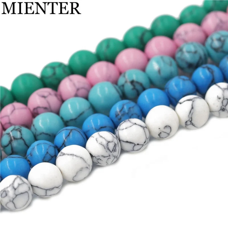 Fashion Loose Strand Real Natural Stone Turquoise Beads For