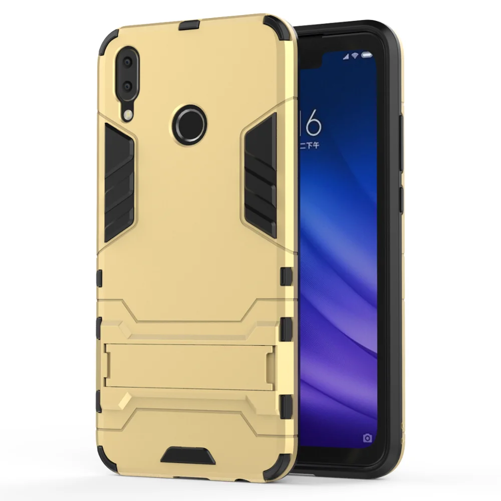 

Attractive Appearance Iron Bear shockproof kickstand slim armor Luxury smart phone cases for Huawei Y9 2019 cover