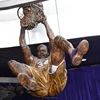 life size copper famous sport star playing basketball statue for sale
