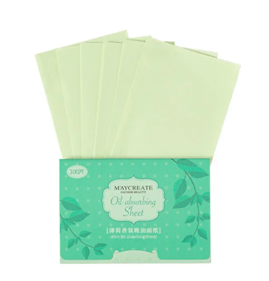 

Natural oil absorbing sheet facial oil blotting paper face cleaning paper, Blue or customized