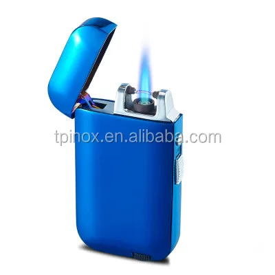 

gas and electricity dual lighter Metal Material and Cigarette Usage usb rechargeable lighter