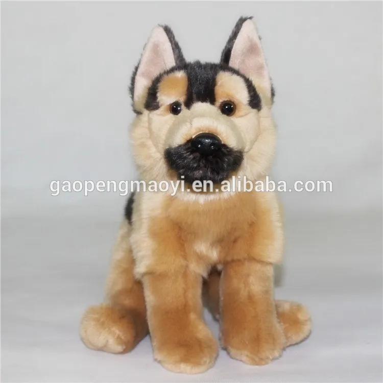 realistic german shepherd plush toy