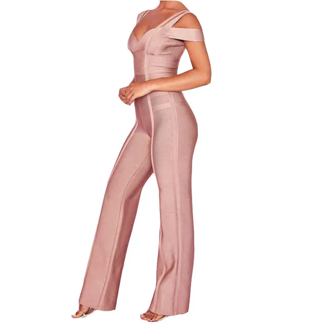 

2018 OEM Wholesales Price Plus Size Backless Bandage jumpsuit for Sexy Women
