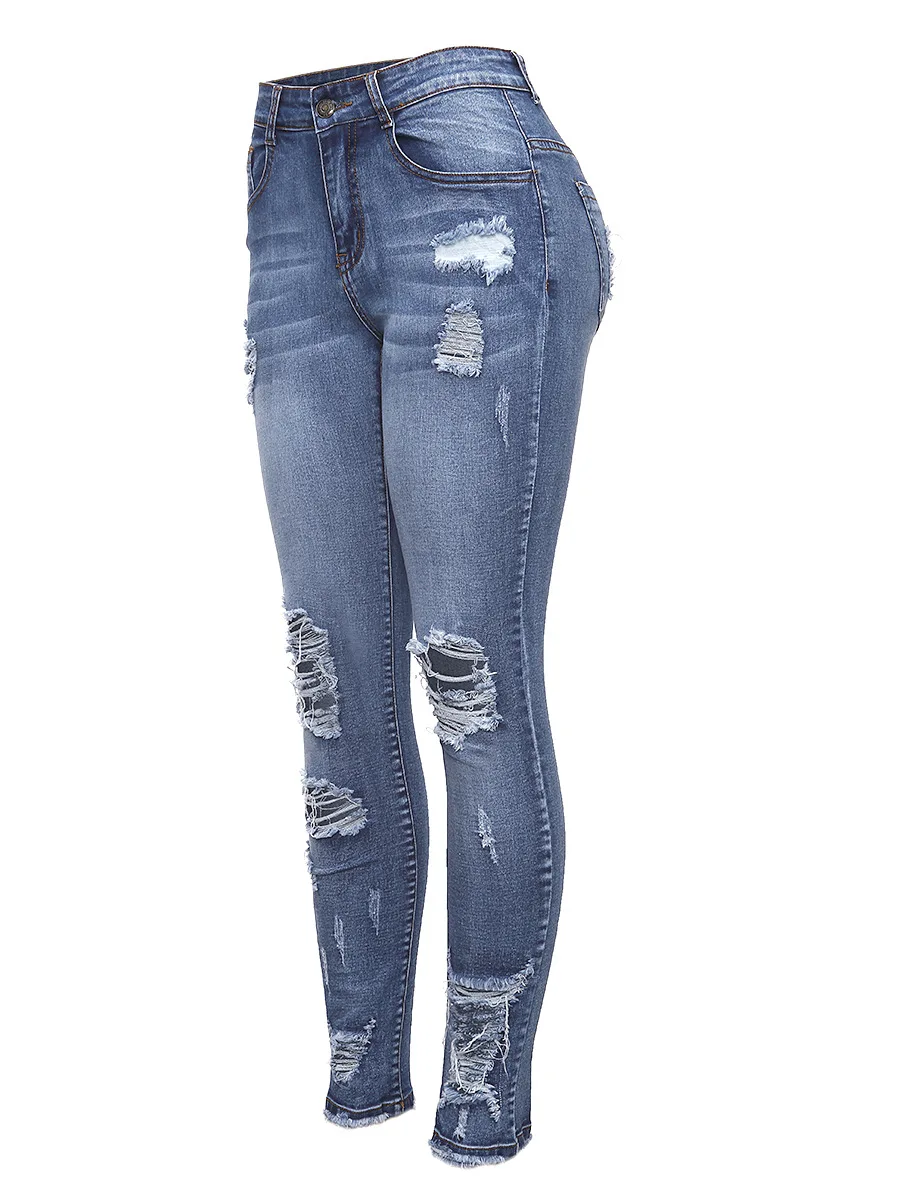 Skinny Jeans Women Denim Pants Holes 
