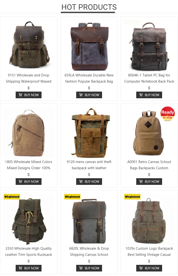 washed canvas backpack