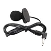 3.5mm Jack Microphone Lavalier Tie Clip Microphones Microfono Mic For Speaking Speech Lectures 2.4m Long Cable - BLACK